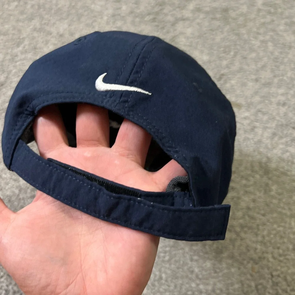 Nike Golf Hat Mens Navy Blue Iberia Bank Embroidered Swoosh Performance Cap